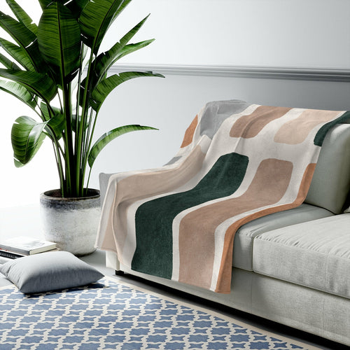 Abstract Bars Blanket Plush Throw | Kitchen + Metal