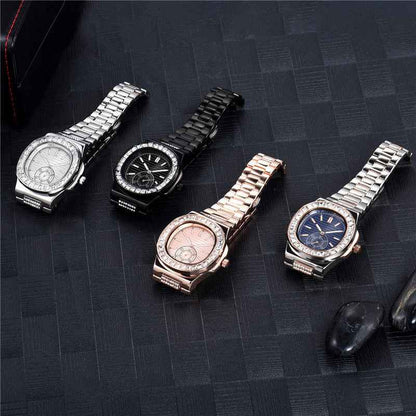 Men's Luxury Diamond Watches - Fashion Alloy Brand Gifts