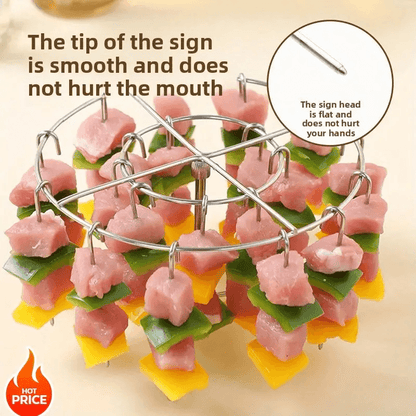 3-in-1 Air Fryer Grill – Vertical Kebab & BBQ, Oil-Free Cooking!