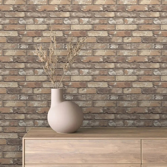 Heritage Brown Brick Wallpaper