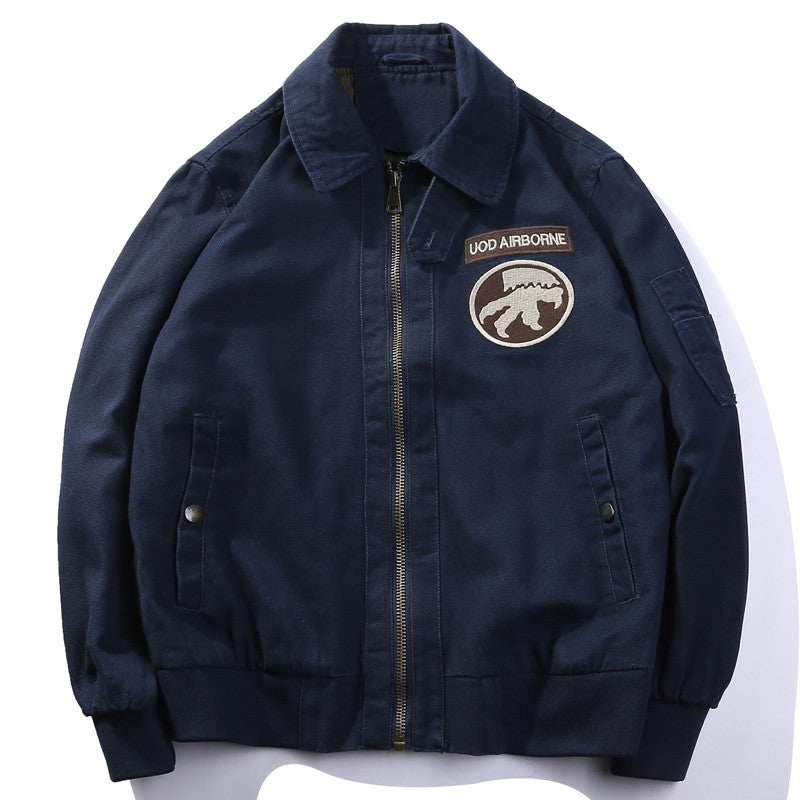 Loose American Tank Suit World War II Retro Bomber Jacket