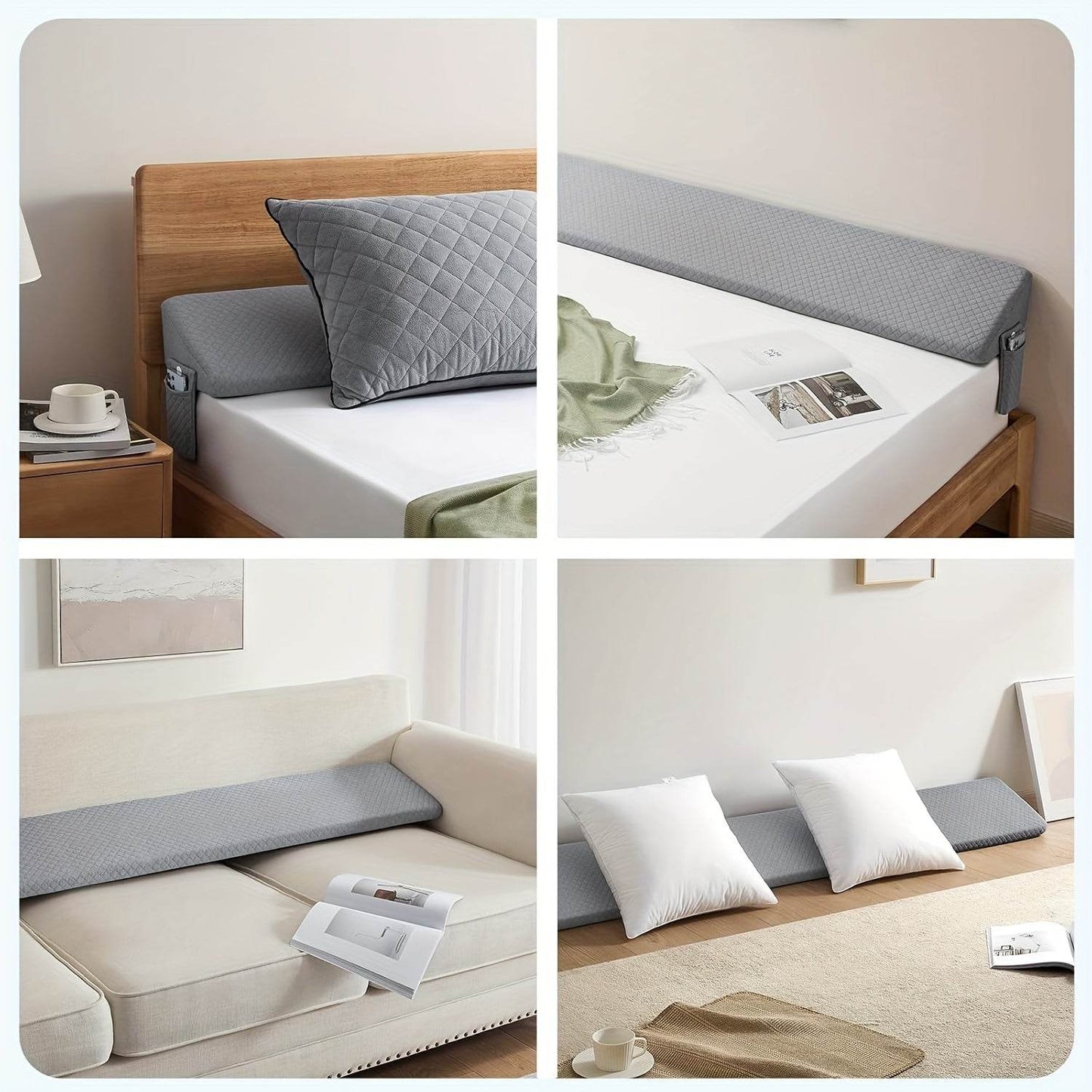 Bed Wedge Pillow Gap Filler for Headboard & Mattress