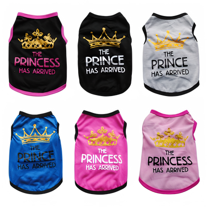 Summer Pet T-shirt Puppy Dog Clothes Crown Princess Letter Printed Cat Vest Cotton T Shirt Pug Chihuahua Costumes for Small Dogs
