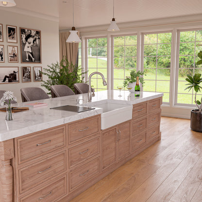 ALFI brand AB5123 AB5123-W White 32" Short Wall Double Bowl  Lip Apron Fireclay Farmhouse Kitchen Sink