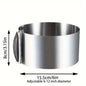 Expandable Stainless Steel Cake Ring Mold  Adjustable Baking Tool