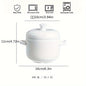 DualLid White Ceramic Stew Pot for Healthy Cooking