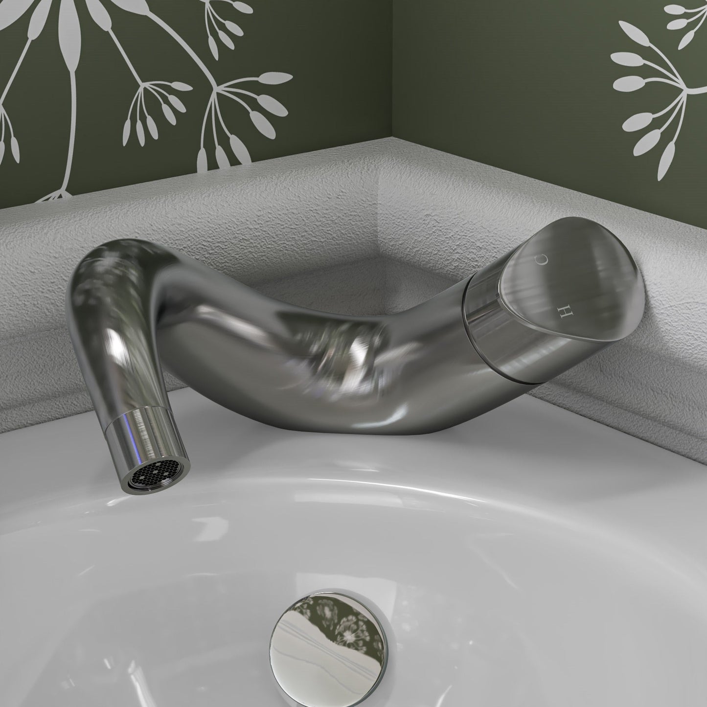 ALFI brand AB1572 Wave Single Lever Bathroom Faucet