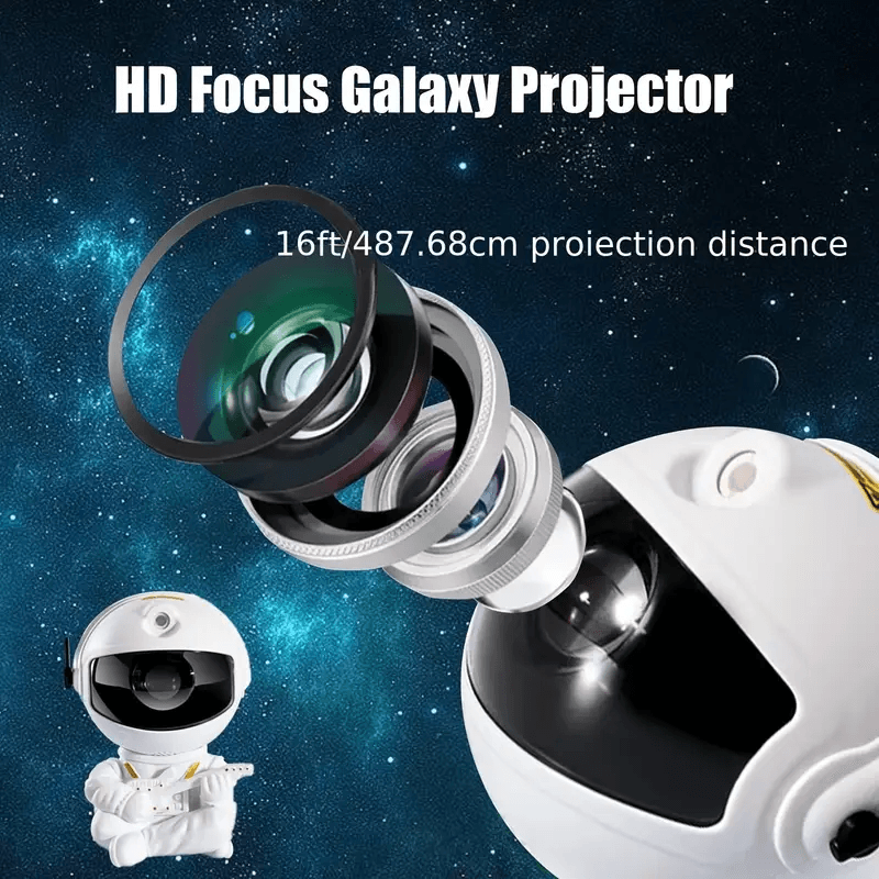 Galaxy Star Astronaut Projector Night Light – LED Nebula Sky Lamp for Kids & Adults, Bedroom & Room Decoration, Ideal Gift for Holidays or Birthdays