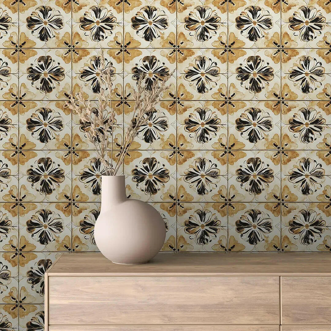 Tuscan Sepia Bloom Tile