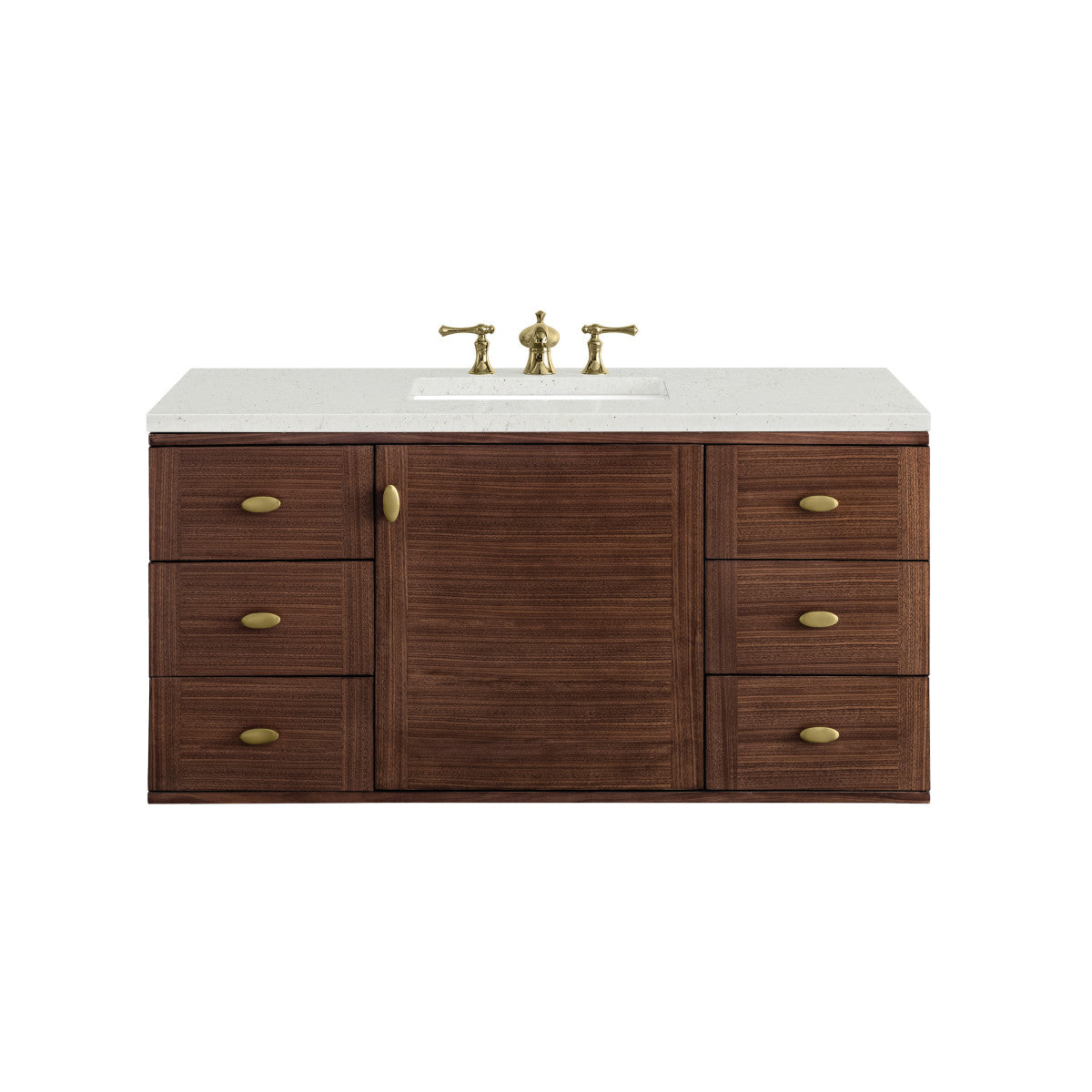 Amberly 48" Single Vanity Cabinet, Mid-Century Walnut