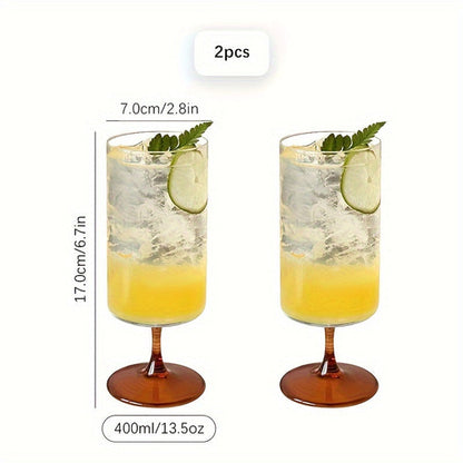 Elegant Stemmed Water Glasses Set, Multipurpose Reusable Insulated