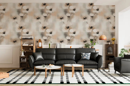 Whispering Poppies Abstract Mural