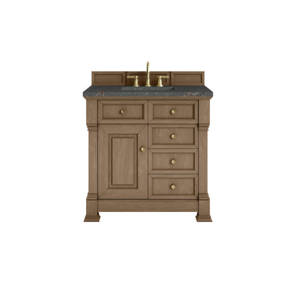 James Martin 547-V36 Brookfield 36” Single Vanity – Black Onyx / Honey Oak / Pearl Charcoal