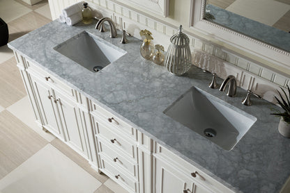 Bristol 72" Double Vanity Cabinet, Bright White