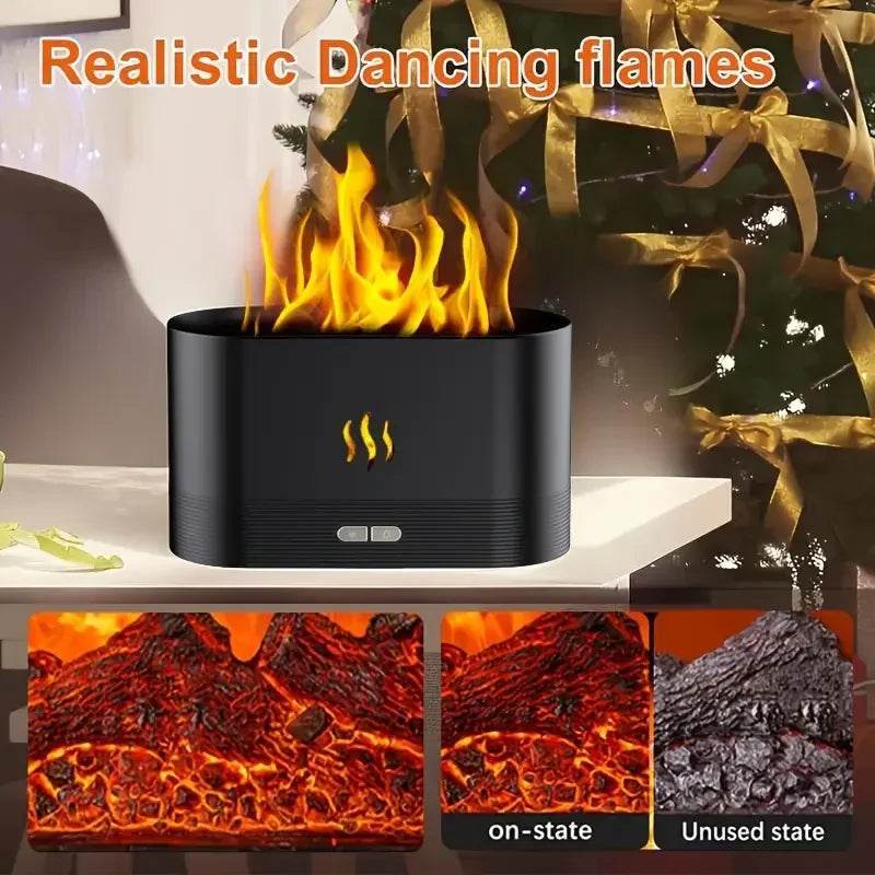 Simulated Flame Aroma Diffuser & Ultrasonic Cool Mist Maker