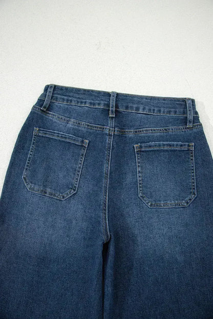 Ashleigh Blue Cropped High Rise Wide Leg Jeans