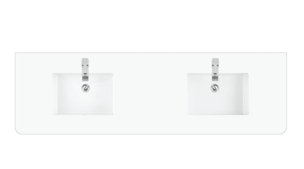72" Single Radius Cut Top, 3 CM Silestone w/ Sink