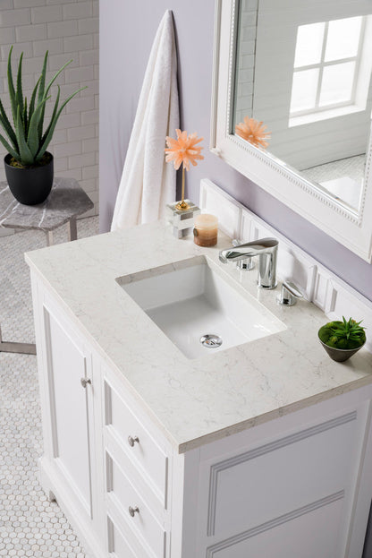 De Soto 36" Single Vanity Cabinet, Bright White