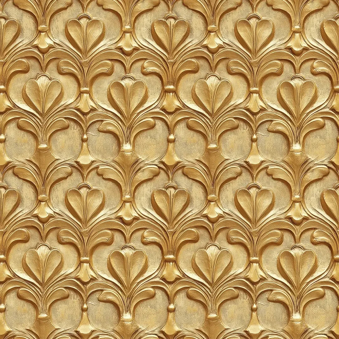 Regal Gilded Damask Flourish