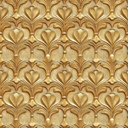 Regal Gilded Damask Flourish