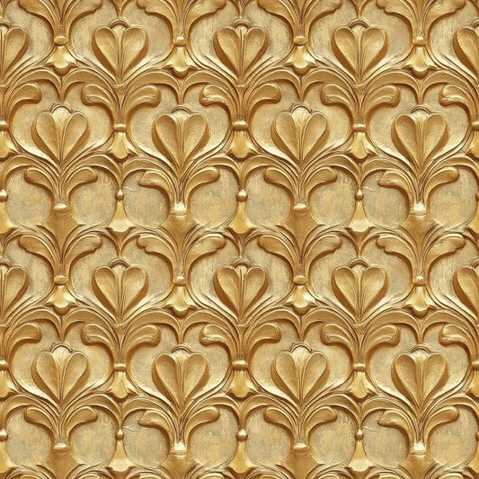Regal Gilded Damask Flourish