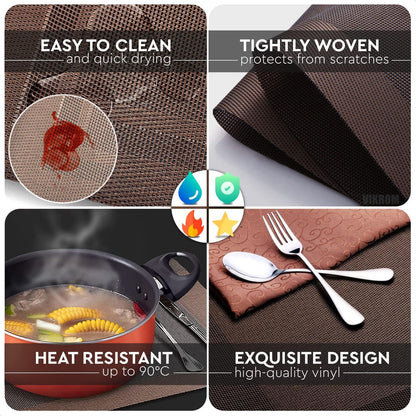 Placemats for Dining Table Set of 8 Table Mats Washable Placemats |
