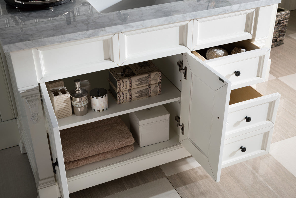 Brookfield 48" Single Vanity Cabinet, Bright White