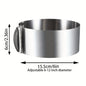 Expandable Stainless Steel Cake Ring Mold  Adjustable Baking Tool