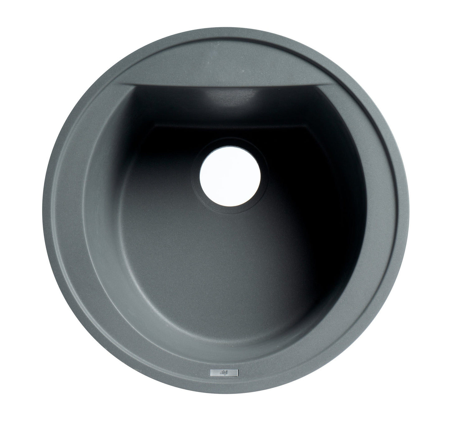 ALFI brand AB2020DI 20" Drop-In Round Granite Composite Kitchen Prep Sink