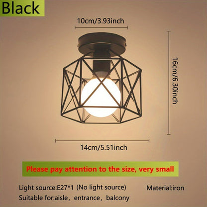 Modern Nordic Black Geometric Ceiling Light  E27 Base