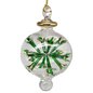 Blown Glass Pierced Starburst Ornament - Green
