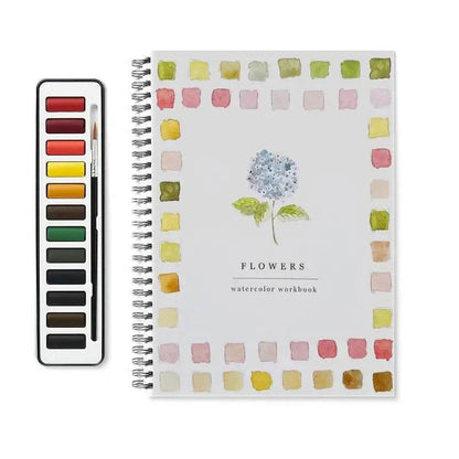 Floral Watercolor Workbook Spiral Sketchbook for Beginner Artists