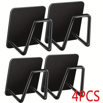 4pcs Stainless Steel Wall-Mounted Organizer Set - Perfect for Kitchen | Kitchen Accessories | Kitchen + Metal