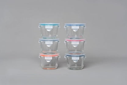 Mini Glass Container Set - Round