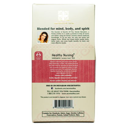 Healthy Nursing Lemongrass Lactation Tea-USDA Organic & Caffeine Free-