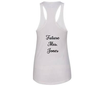 Customizable: Here Comes The Bride Racerback Tank