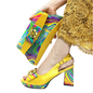 High-quality shoes and Bag Set in Yellow