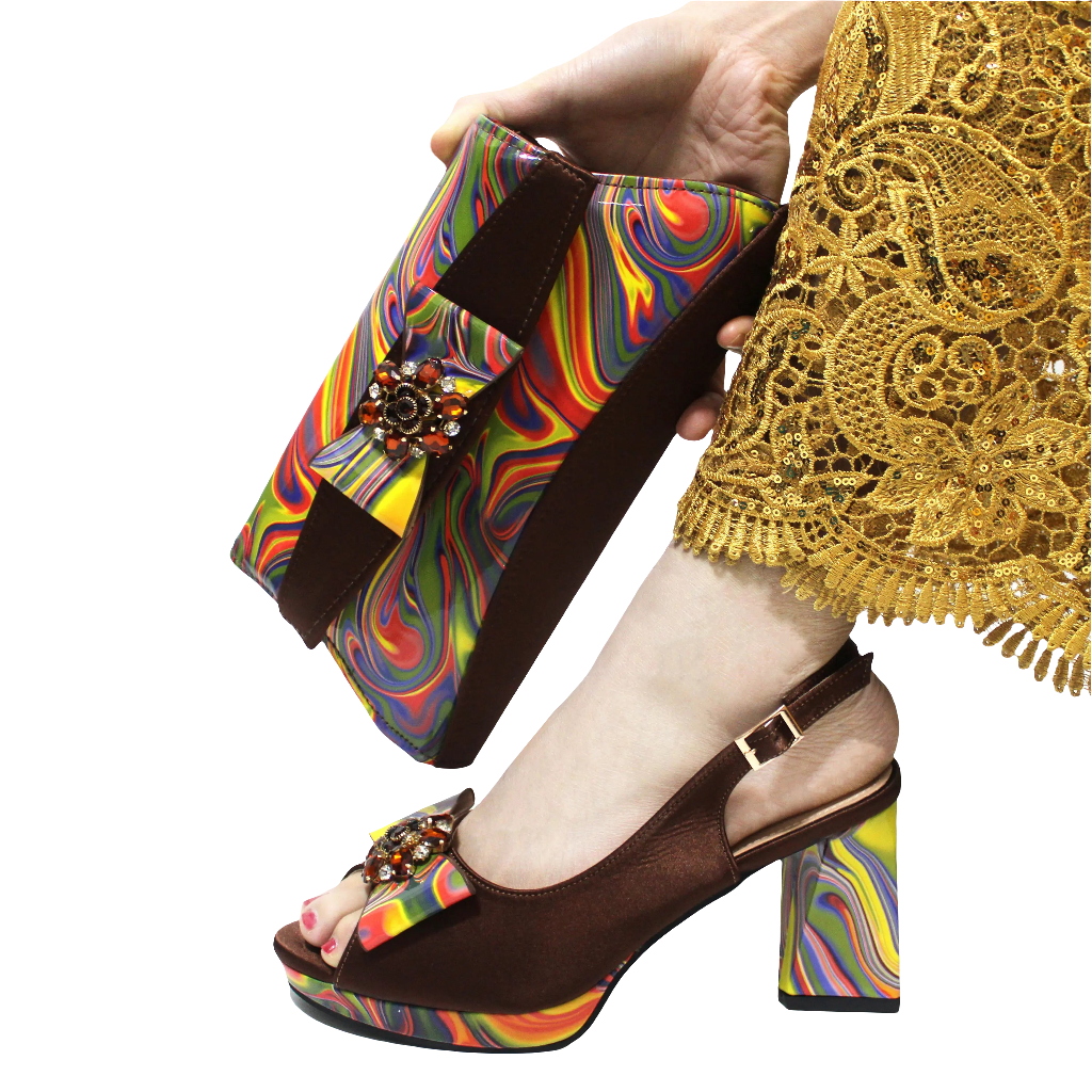 High-quality shoes and Bag Set in Yellow