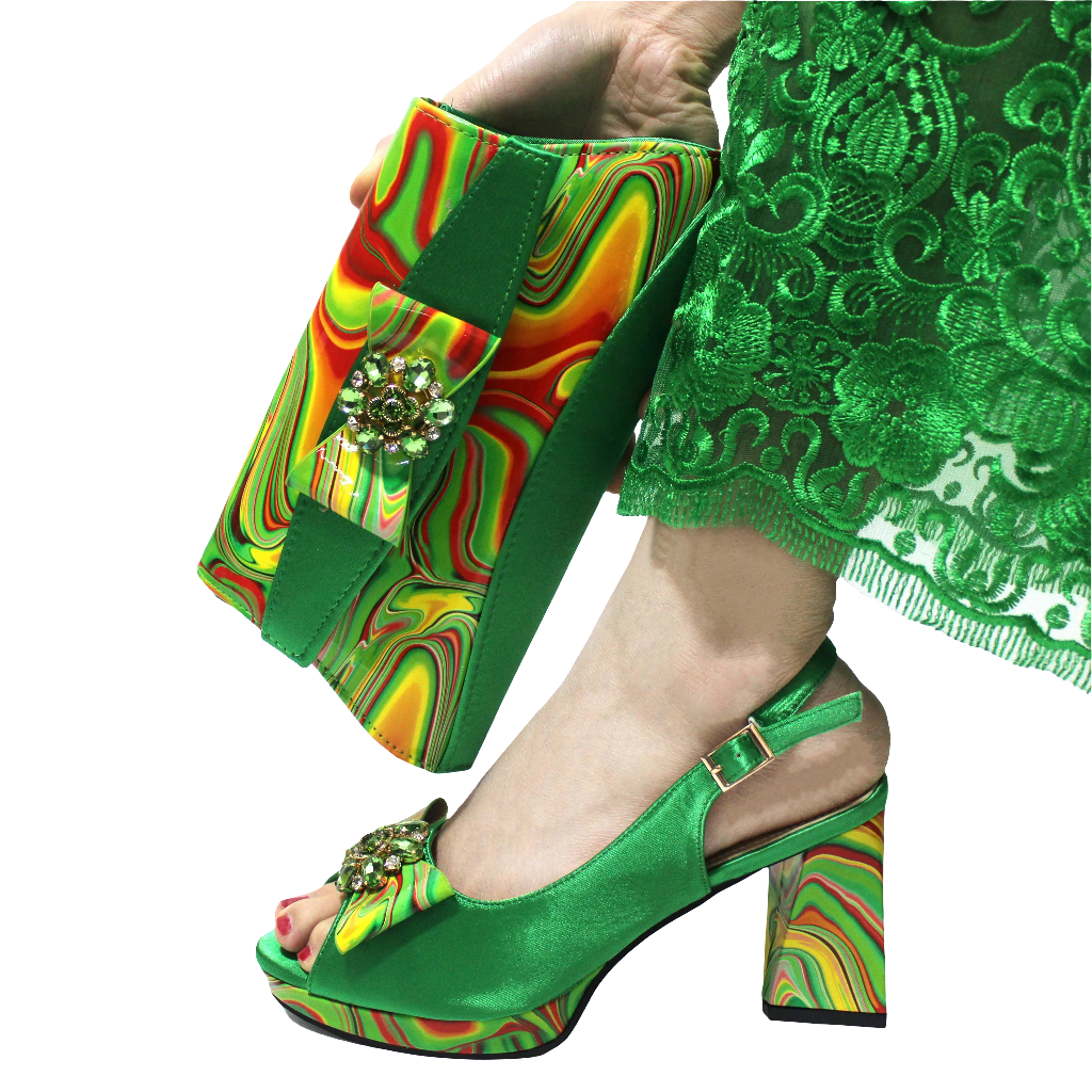 High-quality shoes and Bag Set in Yellow