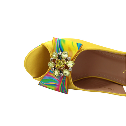 High-quality shoes and Bag Set in Yellow