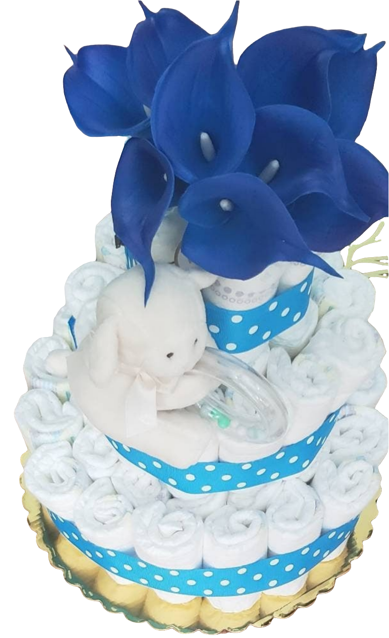 Flower Baby Girl Diaper Cake