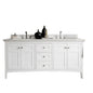 Palisades 72" Double Vanity Cabinet, Bright White