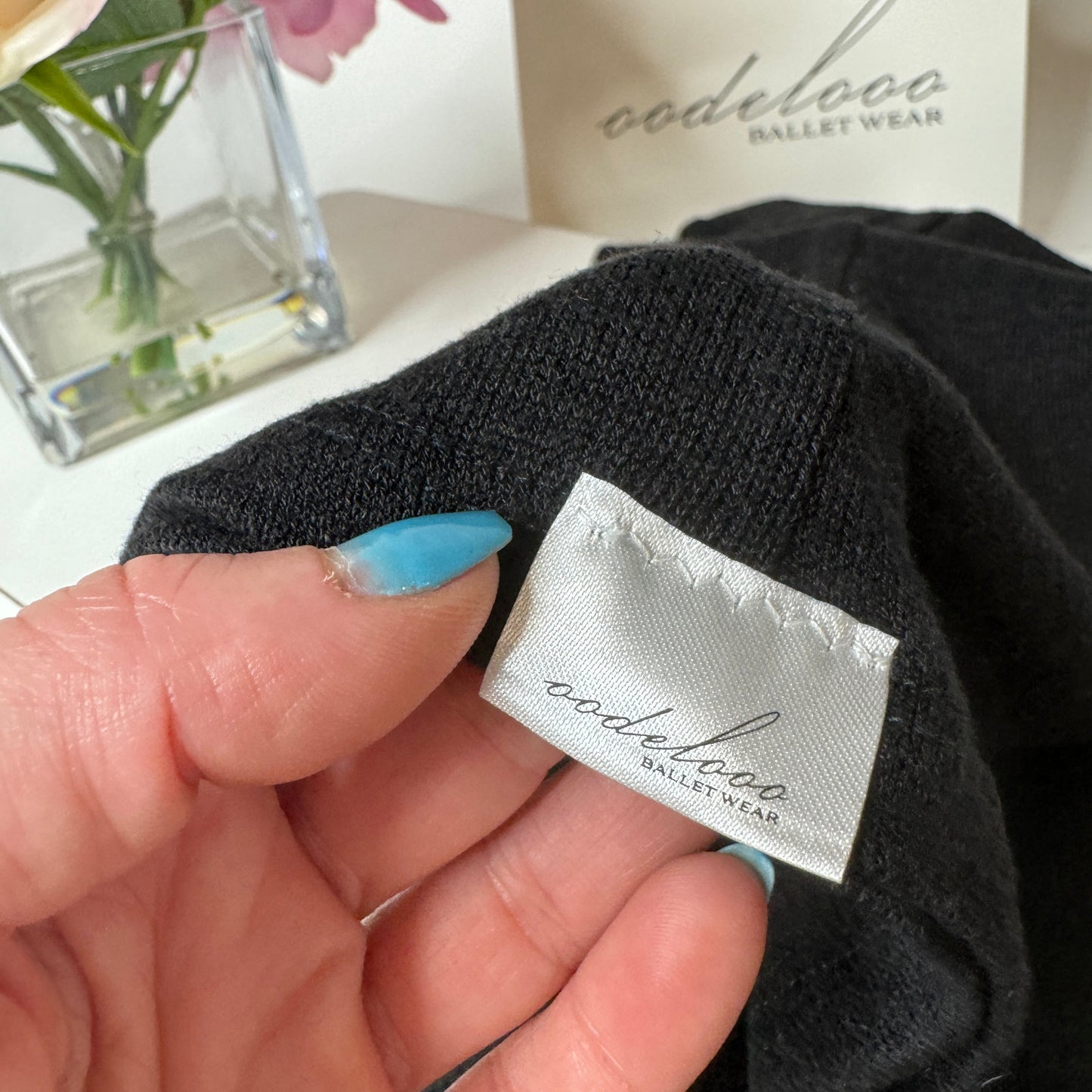 Sweater Knit Knee High Ballet Leg Warmers Luxe Black