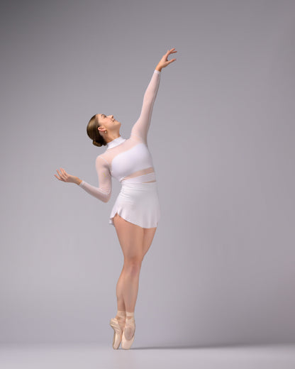 White Ballet Pull On Skirt - Demi