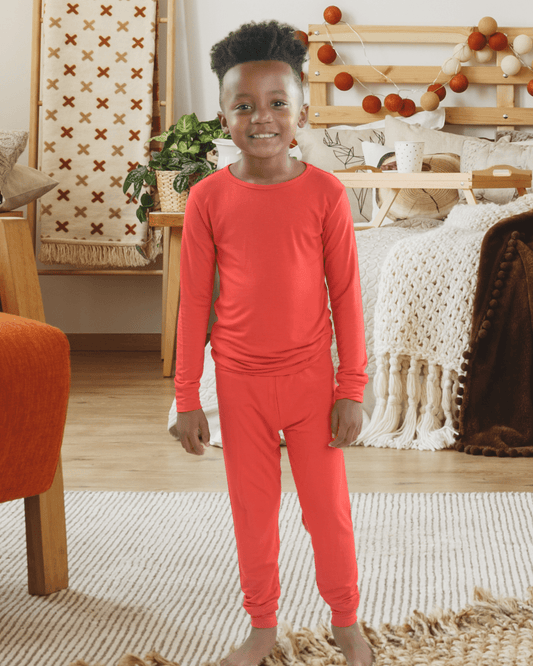 Red Bamboo Pajama Set