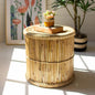 Bamboo Stool with Natural Rope Top