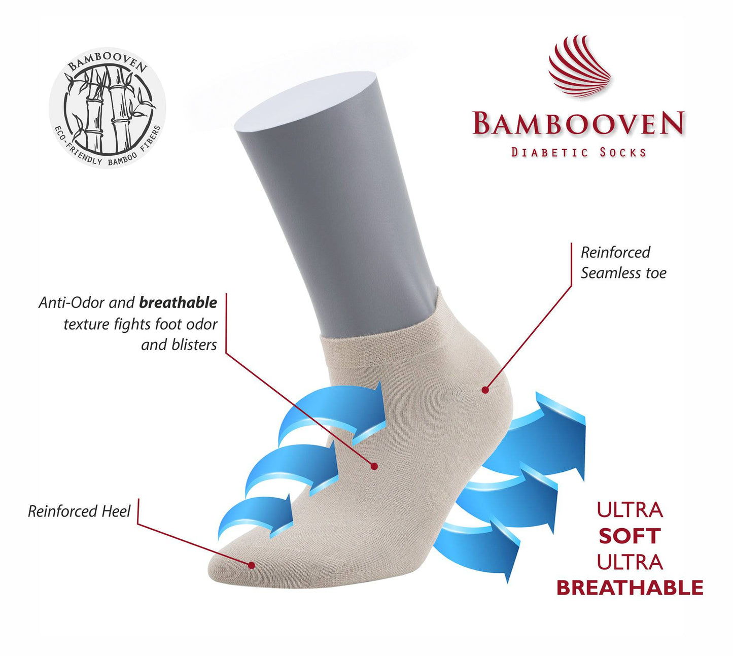 Women’s Bamboo Ankle Socks 3-Pack - 525