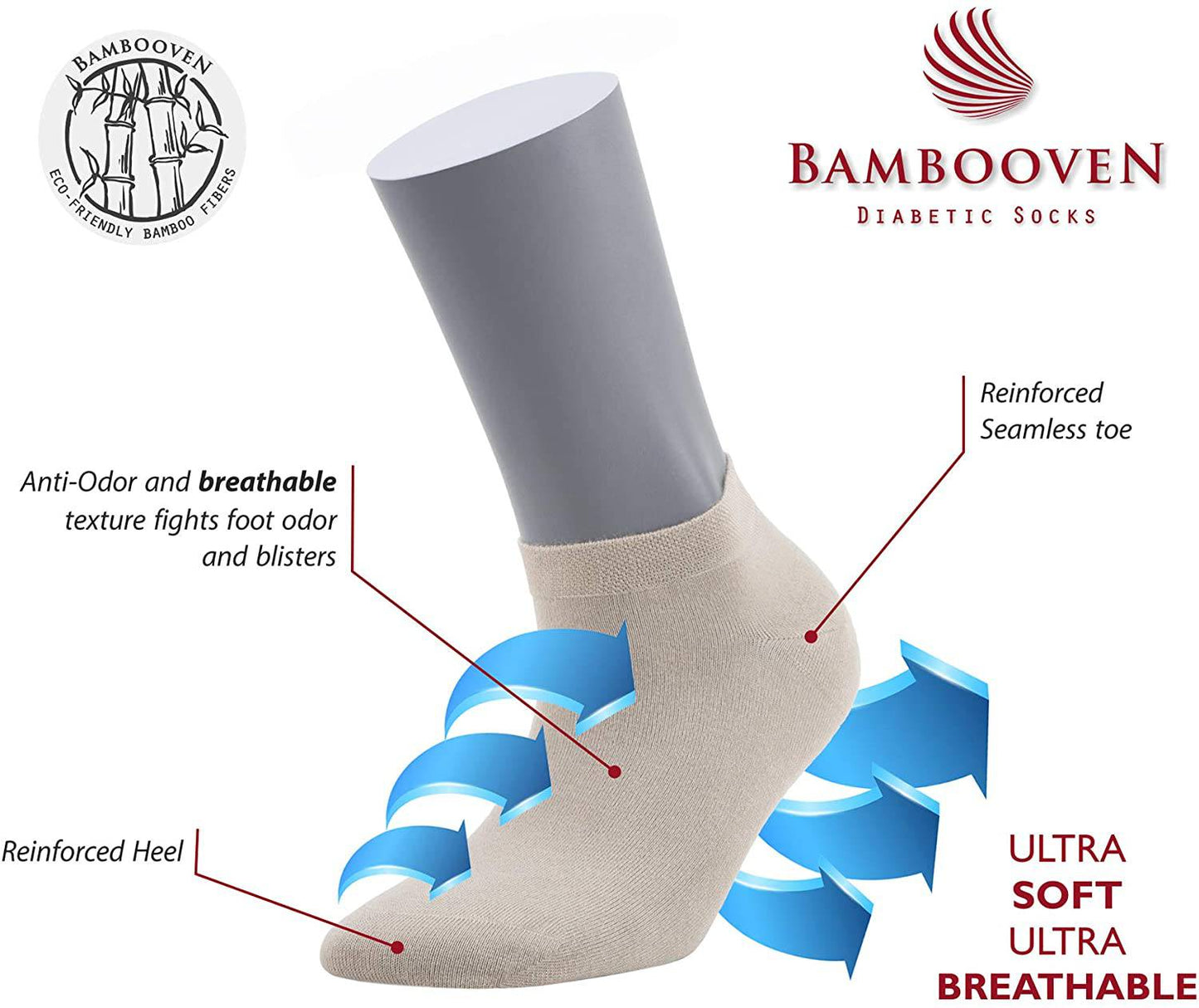 Women’s Bamboo Ankle Socks 6-Pack - 582