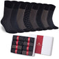 Men’s Bamboo Lightweight Dress & Trouser Socks - (8 Pack) 636