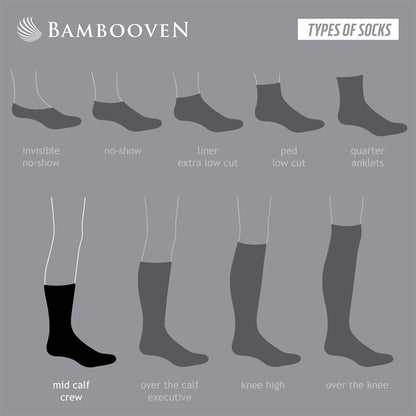 Men’s Bamboo Lightweight Dress & Trouser Socks - (8 Pack) 636